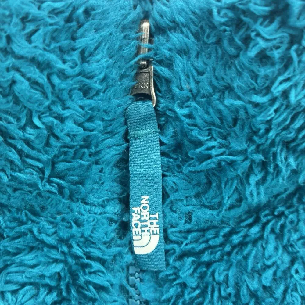 The North Face Osito Fleece Jacket Girls L 14/16 Blue Full Zip High Pile